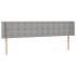 Cabecero de tela gris claro 203x16x78/88