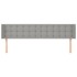 Cabecero de tela gris claro 203x16x78/88