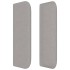 Cabecero de tela gris claro 203x16x78/88