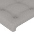 Cabecero de tela gris claro 203x16x78/88