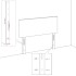 Cabecero de tela gris claro 203x16x78/88