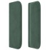 Cabecero de terciopelo verde oscuro 103x16x78/88