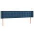 Cabecero de terciopelo azul oscuro 183x16x78/88