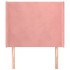 Cabecero con orejas de terciopelo rosa 83x16x118/128