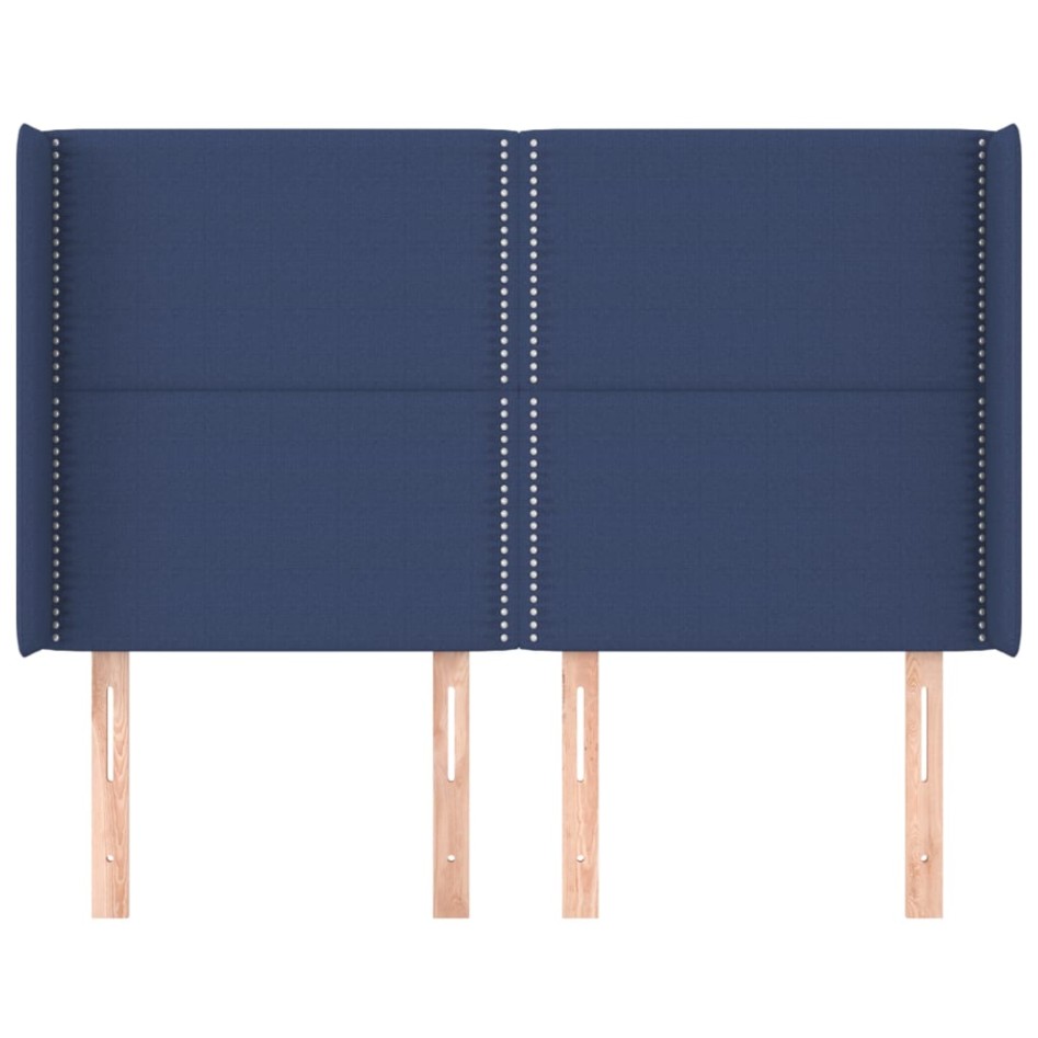 Cabecero con orejas de tela azul 147x16x118/128