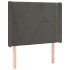 Cabecero con orejas de terciopelo gris oscuro 83x16x118/128
