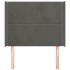 Cabecero con orejas de terciopelo gris oscuro 83x16x118/128