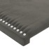 Cabecero con orejas de terciopelo gris oscuro 83x16x118/128