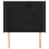 Cabecero con orejas de terciopelo negro 103x16x118/128
