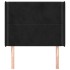 Cabecero con orejas de terciopelo negro 93x16x118/128