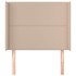 Cabecero con orejas cuero sintético capuchino 103x16x118/128