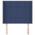Cabecero con orejas de tela azul 103x16x118/128