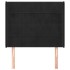 Cabecero con orejas de terciopelo negro 103x16x118/128