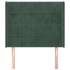 Cabecero con orejas de terciopelo verde oscuro 83x16x118/128