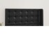 Cabecero con orejas de cuero sintético negro 103x16x118/128