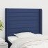 Cabecero con orejas de tela azul 103x16x118/128