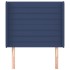 Cabecero con orejas de tela azul 103x16x118/128