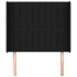 Cabecero con orejas de tela negro 103x16x118/128
