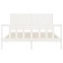 Estructura de cama matrimonio con cabecero madera maciza