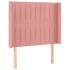 Cabecero con orejas de terciopelo rosa 93x16x118/128