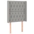 Cabecero con orejas de tela gris claro 83x16x118/128