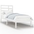 Estructura cama individual sin colchón madera blanco 90x190