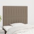 Cabeceros 2 unidades de tela gris taupe 90x5x78/88
