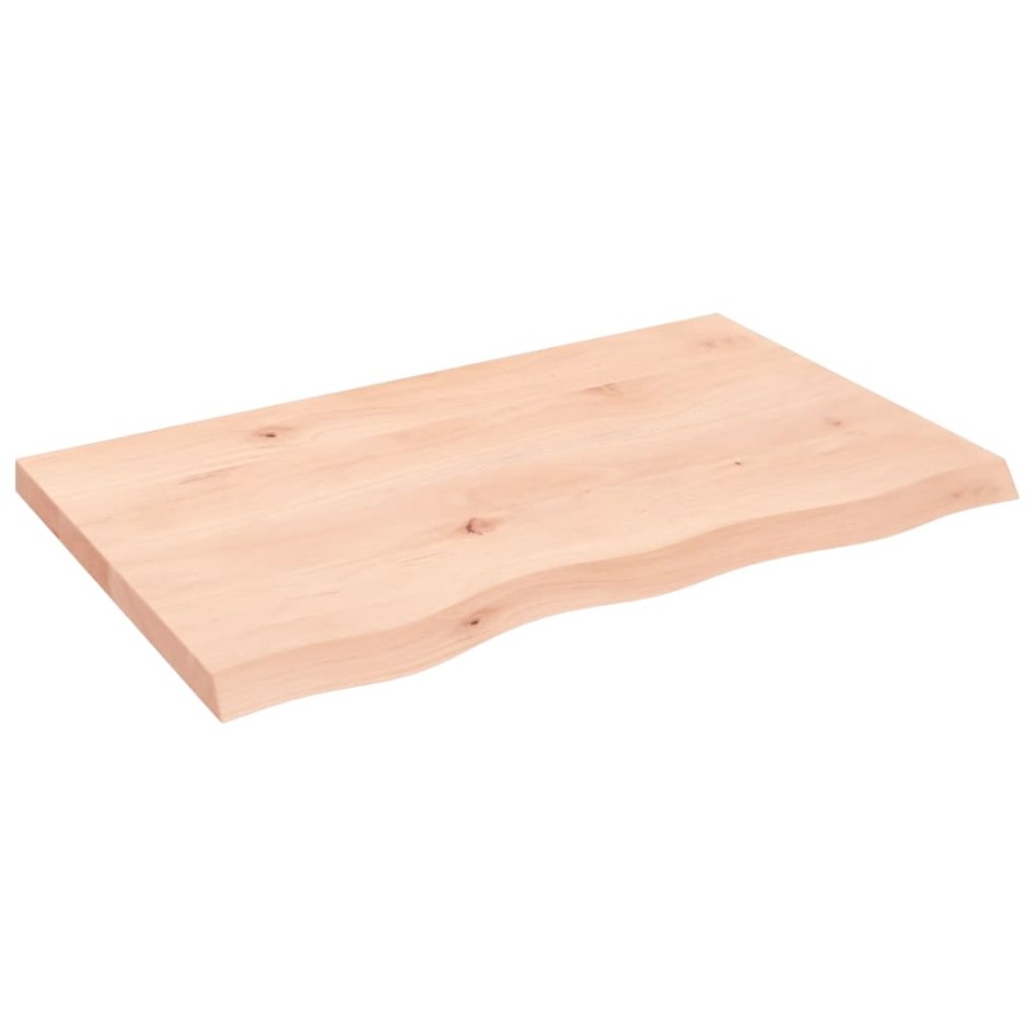 Encimera de baño madera maciza sin tratar 80x50x(2-4)