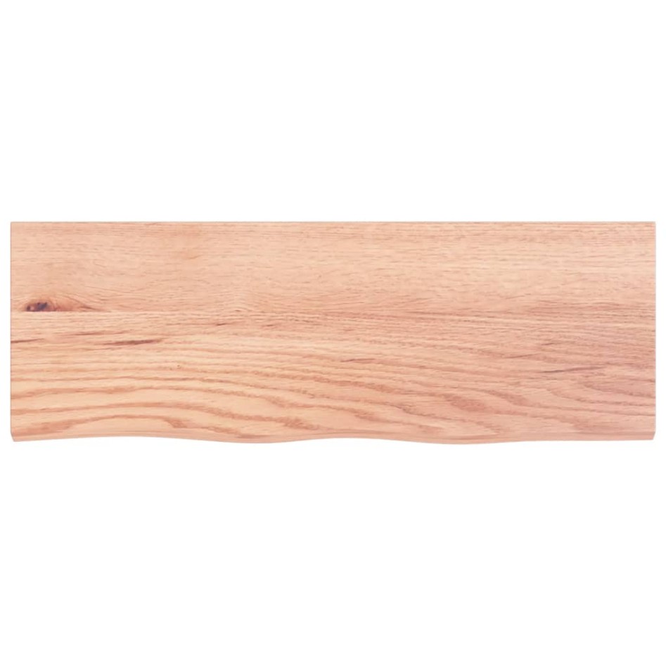 Encimera baño madera maciza tratada marrón claro 80x30x(2-4)