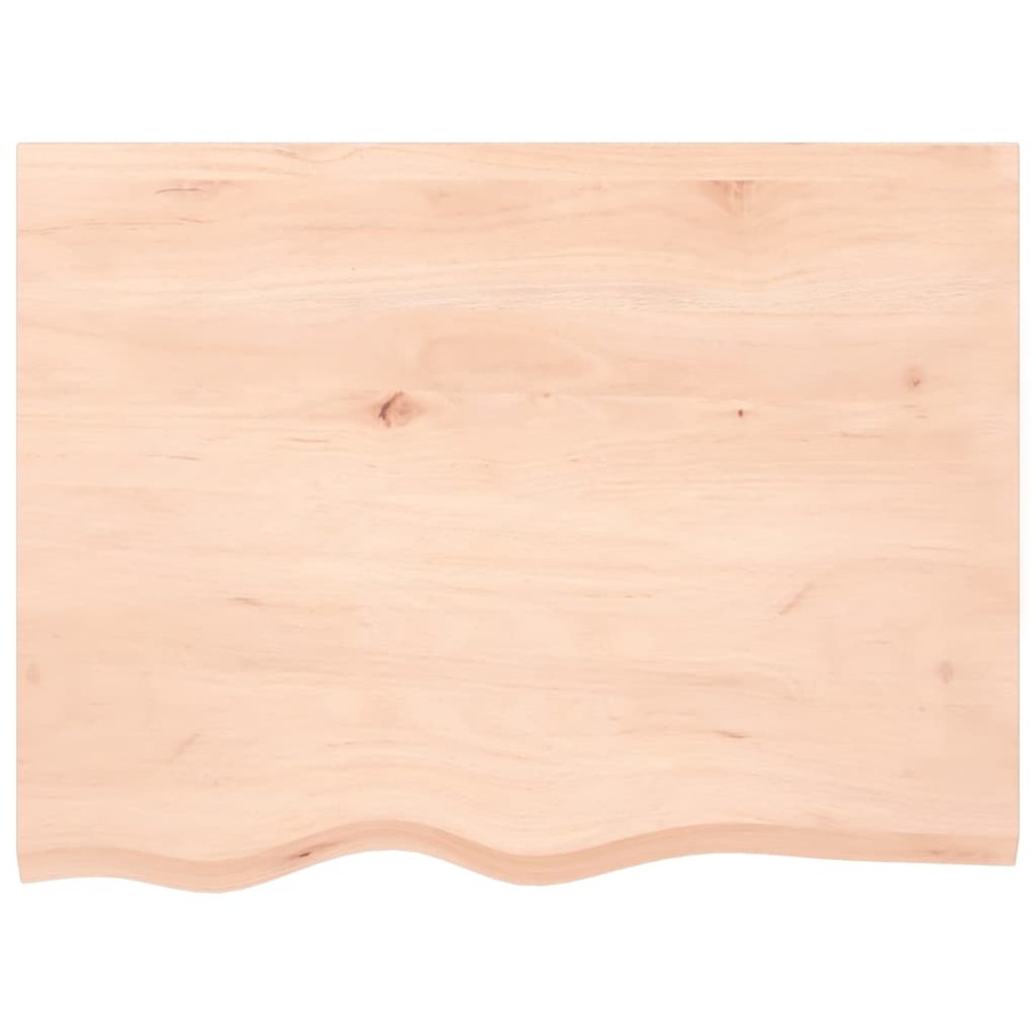 Encimera de baño madera maciza sin tratar 80x60x2