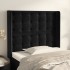 Cabecero con orejas de terciopelo negro 103x16x118/128