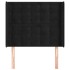 Cabecero con orejas de terciopelo negro 103x16x118/128