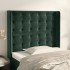 Cabecero con orejas de terciopelo verde oscuro 83x16x118/128