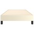 Estructura de cama sin colchón cuero sintético crema 100x200