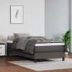 Estructura de cama sin colchón cuero sintético gris 100x200 cm
