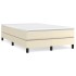 Estructura de cama sin colchón cuero sintético crema 120x200