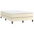Estructura de cama sin colchón cuero sintético crema 120x200