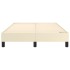 Estructura de cama sin colchón cuero sintético crema 120x200