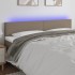 Cabecero con LED de tela gris taupe 200x5x78/88