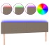 Cabecero con LED de tela gris taupe 200x5x78/88