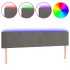 Cabecero con LED de terciopelo gris oscuro 160x5x78/88