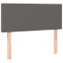 Cabecero con LED cuero sintético gris 80x5x78/88