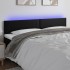 Cabecero con LED cuero sintético negro 180x5x78/88