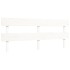 Estructura de cama con cabecero madera maciza blanco 200x200