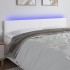 Cabecero con LED cuero sintético blanco 200x5x78/88
