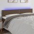 Cabecero con LED de tela marrón oscuro 160x5x78/88