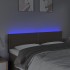Cabecero con LED de tela gris taupe 144x5x78/88