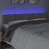 Cabecero con LED de terciopelo gris claro 200x5x78/88