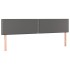 Cabecero con LED cuero sintético gris 200x5x78/88