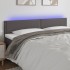 Cabecero con LED cuero sintético gris 180x5x78/88